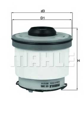 Фильтр топливный MAHLE ORIGINAL 72341489 / KX 385D - изображение