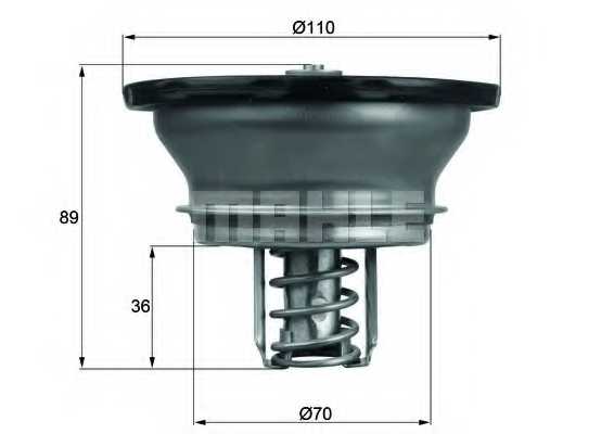 Термостат охлаждающей жидкости MAHLE ORIGINAL 72347010 / THD 3 82 - изображение