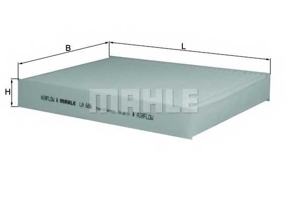 Фильтр салонный MAHLE ORIGINAL 72347758 / LA 686 - изображение