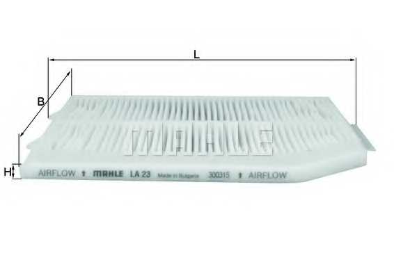 Фильтр салонный MAHLE ORIGINAL 76417653 / LA 23 - изображение