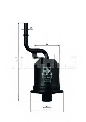 Фильтр топливный MAHLE ORIGINAL 76544548 / KL 246 - изображение