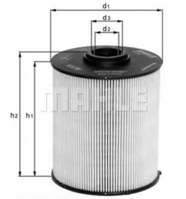 Фильтр топливный MAHLE ORIGINAL 76832307 / KX 182/1D - изображение 1