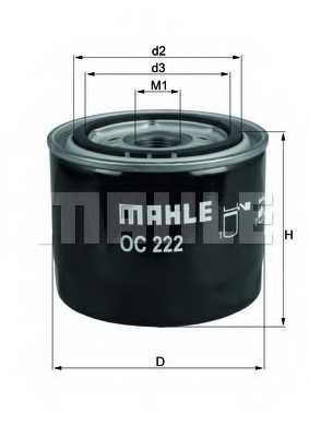 MAHLE OC222 - фильтр масляный - изображение