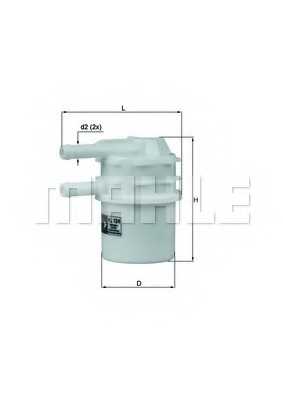 Фильтр топливный MAHLE ORIGINAL 79631383 / KL 124 - изображение