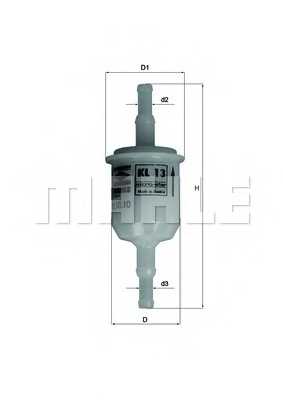 Фильтр топливный MAHLE ORIGINAL 77392160 / KL 13 - изображение
