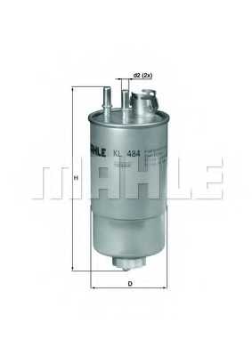 Фильтр топливный MAHLE ORIGINAL 70371704 / KL 484 - изображение