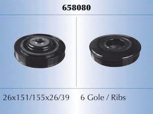 Ременный шкив коленвала MALO 658080 - изображение