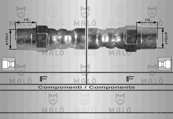 Тормозной шланг <b>MALO 80238</b> - изображение