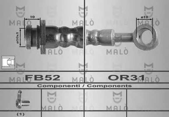 Тормозной шланг MALO 80279 - изображение