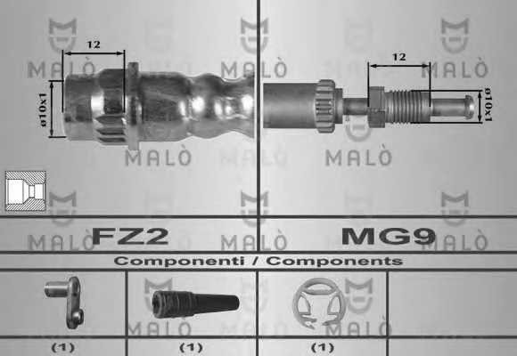 Тормозной шланг MALO 80349 - изображение Тормозной шланг MALO 80349 - изображение