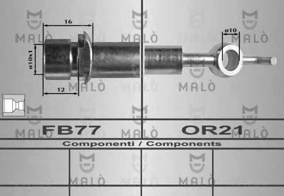 Тормозной шланг <b>MALO 80364</b> - изображение