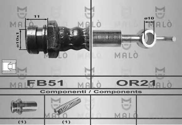 Тормозной шланг MALO 80391 - изображение Тормозной шланг MALO 80391 - изображение