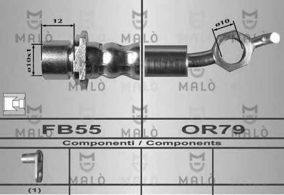 Тормозной шланг <b>MALO 80408</b> - изображение Тормозной шланг <b>MALO 80408</b> - изображение