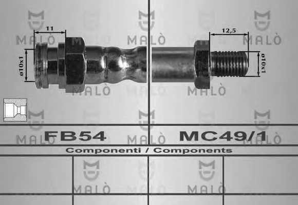 Тормозной шланг <b>MALO 80508</b> - изображение