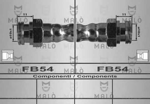 Тормозной шланг MALO 80524 - изображение Тормозной шланг MALO 80524 - изображение
