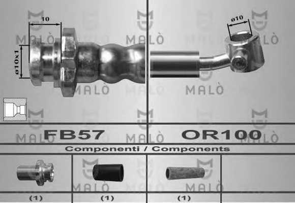 Тормозной шланг <b>MALO 80577</b> - изображение