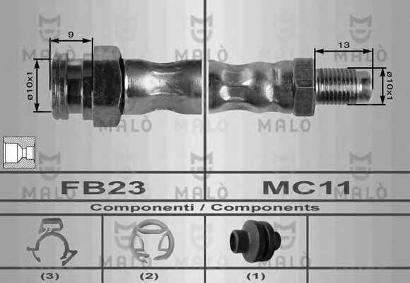 Тормозной шланг MALO 8415 - изображение