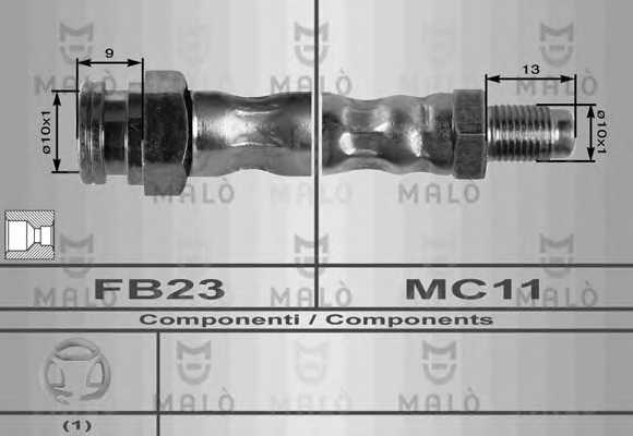 Тормозной шланг MALO 8489 - изображение Тормозной шланг MALO 8489 - изображение
