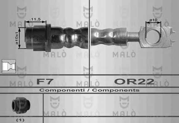 Тормозной шланг MALO 8966 - изображение