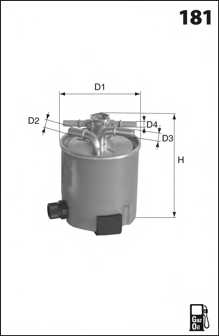 Фильтр топливный MECAFILTER ELG5404 - изображение