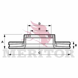 Тормозной диск MERITOR MBR5056 - изображение