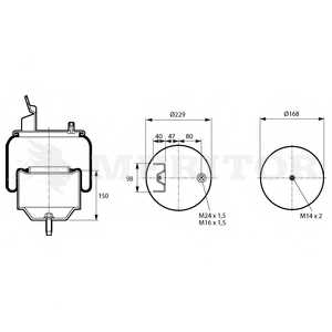 Кожух пневматической рессоры MERITOR MLF8170 - изображение