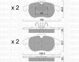 Колодки тормозные дисковые для FIAT CROMA(194) <b>METELLI 22-0540-4</b> - изображение