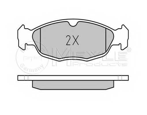 Колодки тормозные дисковые передний для DAEWOO LANOS, LEMANS, NEXIA / OPEL ASTRA, COMBO, CORSA, TIGRA, VECTRA <b>MEYLE 025 205 4716 / MBP0021</b> - изображение 1