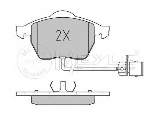 Колодки тормозные дисковые передний для AUDI 100(4A,C4), A6(4A,C4) <b>MEYLE 025 206 7619/W / MBP0031</b> - изображение