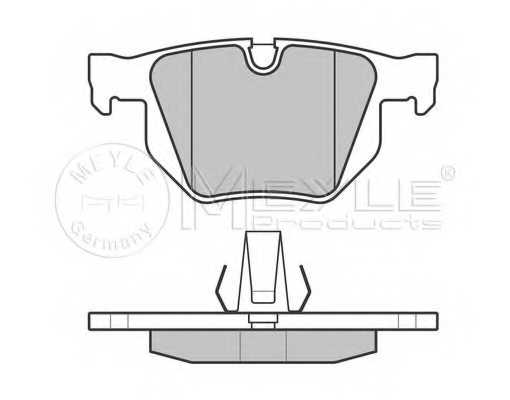 Колодки тормозные дисковые задний для BMW X5(E70,F15,F85), X6(E71,E72) <b>MEYLE 025 212 8217 / MBP0105</b> - изображение 1