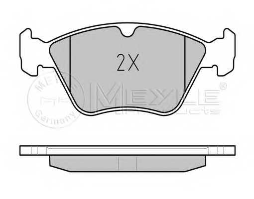 Колодки тормозные дисковые передний для OPEL CALIBRA(85#), OMEGA(21#, 22#, 23#, 25#, 26#, 27#), VECTRA(86#, 87#, 88#, 89#) / SAAB 900 <b>MEYLE 025 214 1117 / MBP0125</b> - изображение 1