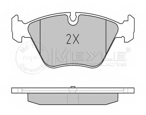 Колодки тормозные дисковые передний для BMW 3(E46), X3(E83), Z4(E85,E86) <b>MEYLE 025 231 8320 / MBP0282</b> - изображение 1