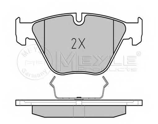 Колодки тормозные дисковые передний для BMW 1(E82), 3(E90,E92,E93), 5(E60,E61), 6(E63,E64), 7(E65,E66,E67) <b>MEYLE 025 233 4720 / MBP0326</b> - изображение 1