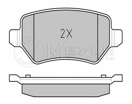 Колодки тормозные дисковые задний для KIA VENGA / OPEL ASTRA, COMBO, MERIVA, ZAFIRA <b>MEYLE 025 234 1715/W / MBP0341</b> - изображение 1