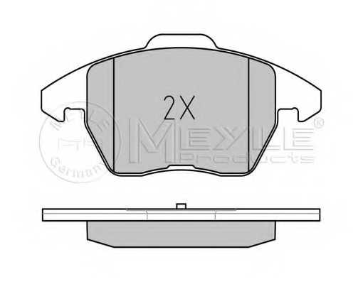 Колодки тормозные дисковые передний для AUDI A1, A3, TT / SKODA FABIA, OCTAVIA, RAPID, ROOMSTER, SUPERB, YETI / VW BEETLE, CADDY, CC, EOS, GOLF, JETTA, PASSAT, POLO, SCIROCCO, TOURAN <b>MEYLE 025 235 8720/W / MBP0392</b> - изображение 1