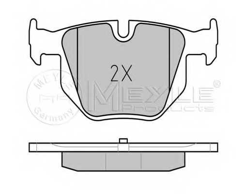 Колодки тормозные дисковые задний для BMW 5(E60,E61), 6(E63,E64) <b>MEYLE 025 237 3217 / MBP0435</b> - изображение 1