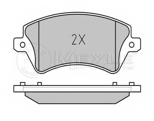 Колодки тормозные дисковые передний для TOYOTA COROLLA(#E11#, #E12J#, #E12T#, CDE12#, NDE12#, ZDE12#, ZZE12#) <b>MEYLE 025 237 6617/W / MBP0445</b> - изображение 1