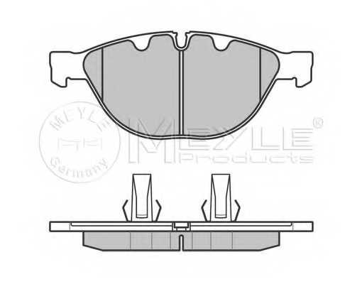 Колодки тормозные дисковые передний для BMW 5(E60,E61), 6(E63,E64), 7(E65,E66,E67) <b>MEYLE 025 237 9120 / MBP0449</b> - изображение 1