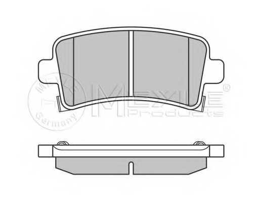 Колодки тормозные дисковые задний для OPEL INSIGNIA <b>MEYLE 025 244 2116/W / MBP0594</b> - изображение 1