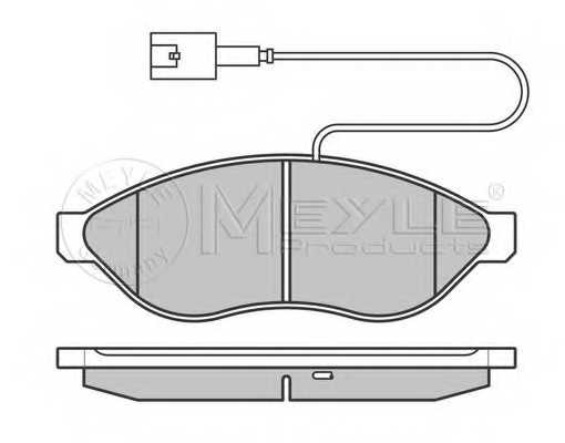 Колодки тормозные дисковые передний для CITROEN JUMPER / FIAT DUCATO(250,290) / PEUGEOT BOXER <b>MEYLE 025 244 6819/W1 / MBP0599</b> - изображение 1