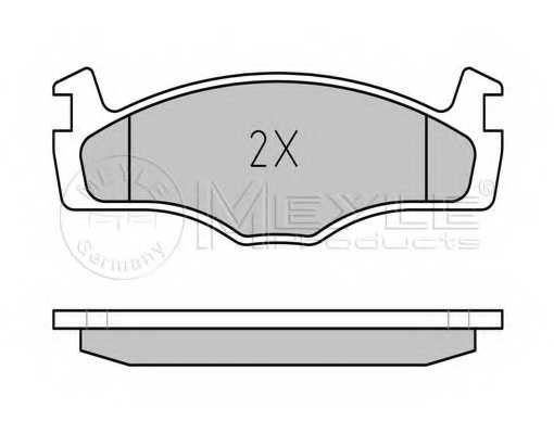 Колодки тормозные дисковые передний для VW GOLF, JETTA, PASSAT, POLO, SANTANA, SCIROCCO <b>MEYLE 025 208 8715 / MBP0043</b> - изображение 1