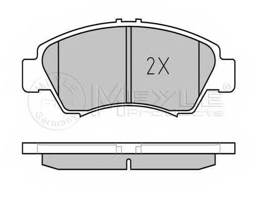 Колодки тормозные дисковые передний для HONDA CIVIC(EG,EH,EJ,EK,EM1), JAZZ(GD,GE), LOGO(GA3) <b>MEYLE 025 216 9715/W / MBP0184</b> - изображение 1