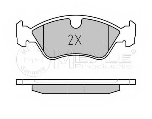 Колодки тормозные дисковые передний для DAEWOO ARANOS, CIELO, ESPERO, NEXIA / OPEL ASTRA, CALIBRA, KADETT, OMEGA, VECTRA <b>MEYLE 025 218 6217 / MBP0209</b> - изображение 1