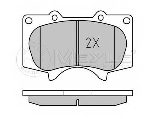 Колодки тормозные дисковые передний для MITSUBISHI PAJERO(V8#W, V9#W) / TOYOTA LAND CRUISER(GRJ12#, KDJ12#, KZJ12#, LJ12#, TRJ12#) <b>MEYLE 025 240 2417/W / MBP0505</b> - изображение 1