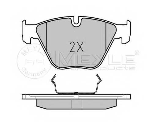 Колодки тормозные дисковые передний для BMW 3(E90,E91,E92,E93), X1(E84), Z4(E89) <b>MEYLE 025 241 6120 / MBP0536</b> - изображение 1