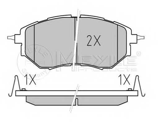 Колодки тормозные дисковые передний для SUBARU LEGACY(B13#,BL,BP), OUTBACK(BL,BM,BP,BR), TRIBECA(B9) <b>MEYLE 025 242 2218/W / MBP0542</b> - изображение 1