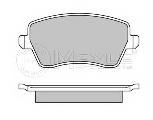 Колодки тормозные дисковые передний для OPEL AGILA(B) / SUZUKI SPLASH, SWIFT(EZ,MZ) <b>MEYLE 025 244 0317/W / MBP0590</b> - изображение