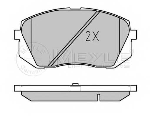 Колодки тормозные дисковые передний для HYUNDAI ACCENT, i20, i30 CW, i30, ix35, TUCSON / KIA CARENS, CEED, PRO CEED, RIO, SPORTAGE <b>MEYLE 025 245 0116/W / MBP0611</b> - изображение 1