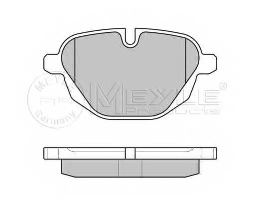 Колодки тормозные дисковые задний для BMW 5(F10,F11,F18), X3(F25), X4(F26), Z4(E89) <b>MEYLE 025 245 6118/PD / MBP0628PD</b> - изображение 1