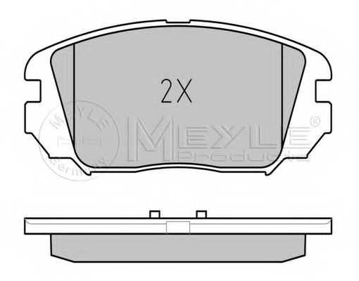 Колодки тормозные дисковые передний для HYUNDAI GRANDEUR(HG,TG), SONATA(NF) <b>MEYLE 025 246 1817/W / MBP0641</b> - изображение 1